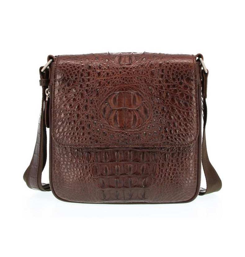 Thumbnail: Crocodile leather cross-body business cross-body bag business fashion retro bag 