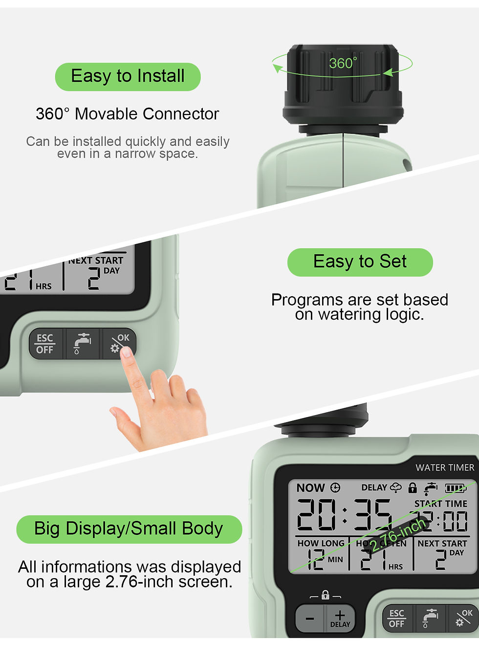 Thumbnail: Automatic Water Timer Garden Digital Irrigation Machine Intelligent Sprinkler