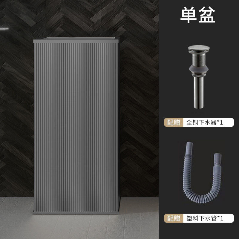 Thumbnail: Modern Floor standing Wash Square Hand basin Stainless steel Lavabo