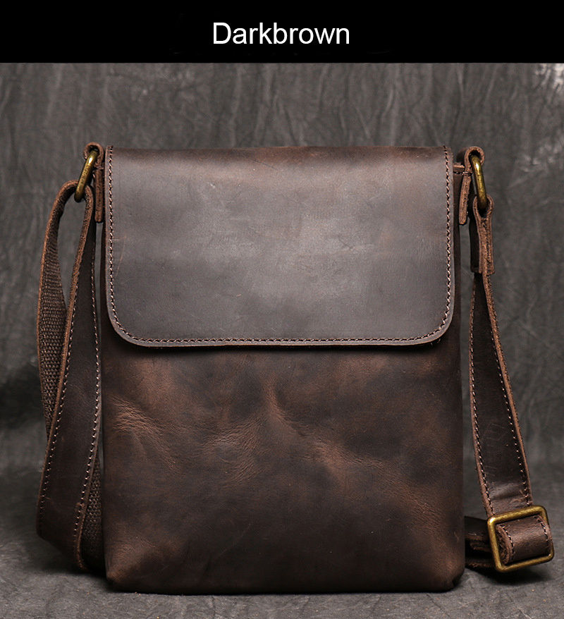 Thumbnail: Shoulder Leather Man Bag For Men Waterproof Crossbody Bags 