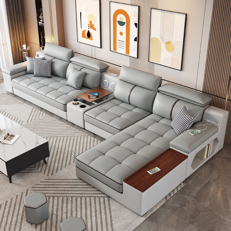 Thumbnail: Sofa Sectional Recliner Couch Corner Sofa Leather Hotel Bedroom 