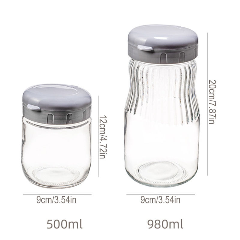 Miniaturbild: Sealed Tank Transparent Glass Food Storage Jars Household Moisture-proof 