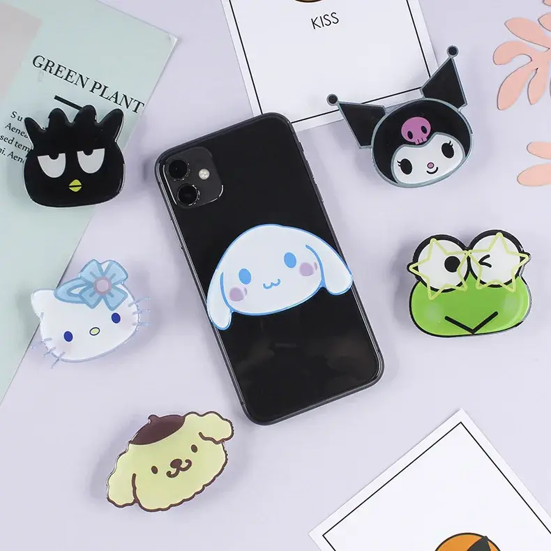 Миниатюра: Hello Kitty Mobile Phone Holder Sanrio Cute Kuromi Folding Cell Phone Holder