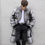 Thumbnail: 100% Natural Real Sliver Fox Fur Fashion Fur Coat Jacket Long Overcoat Men 