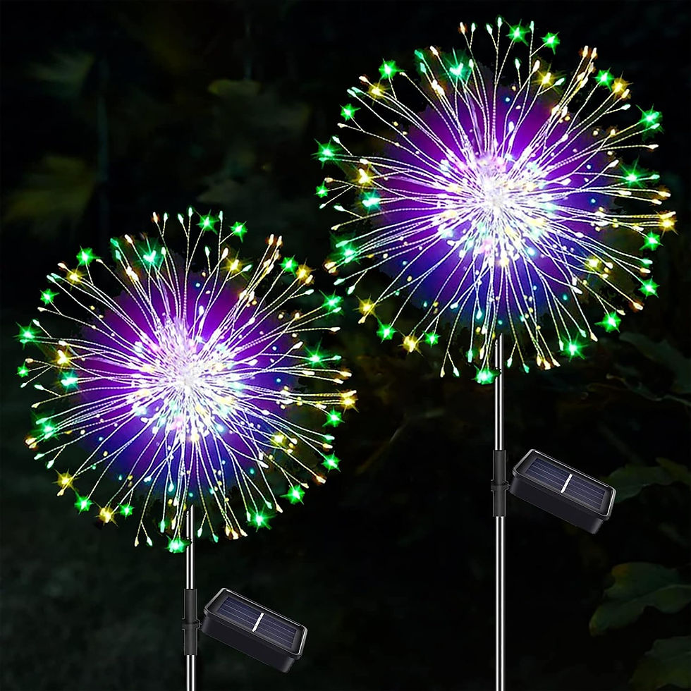 Miniature : Dandelion Solar Garden Lighting Weatherproof Solar Fireworks Lamp Patio Lawn