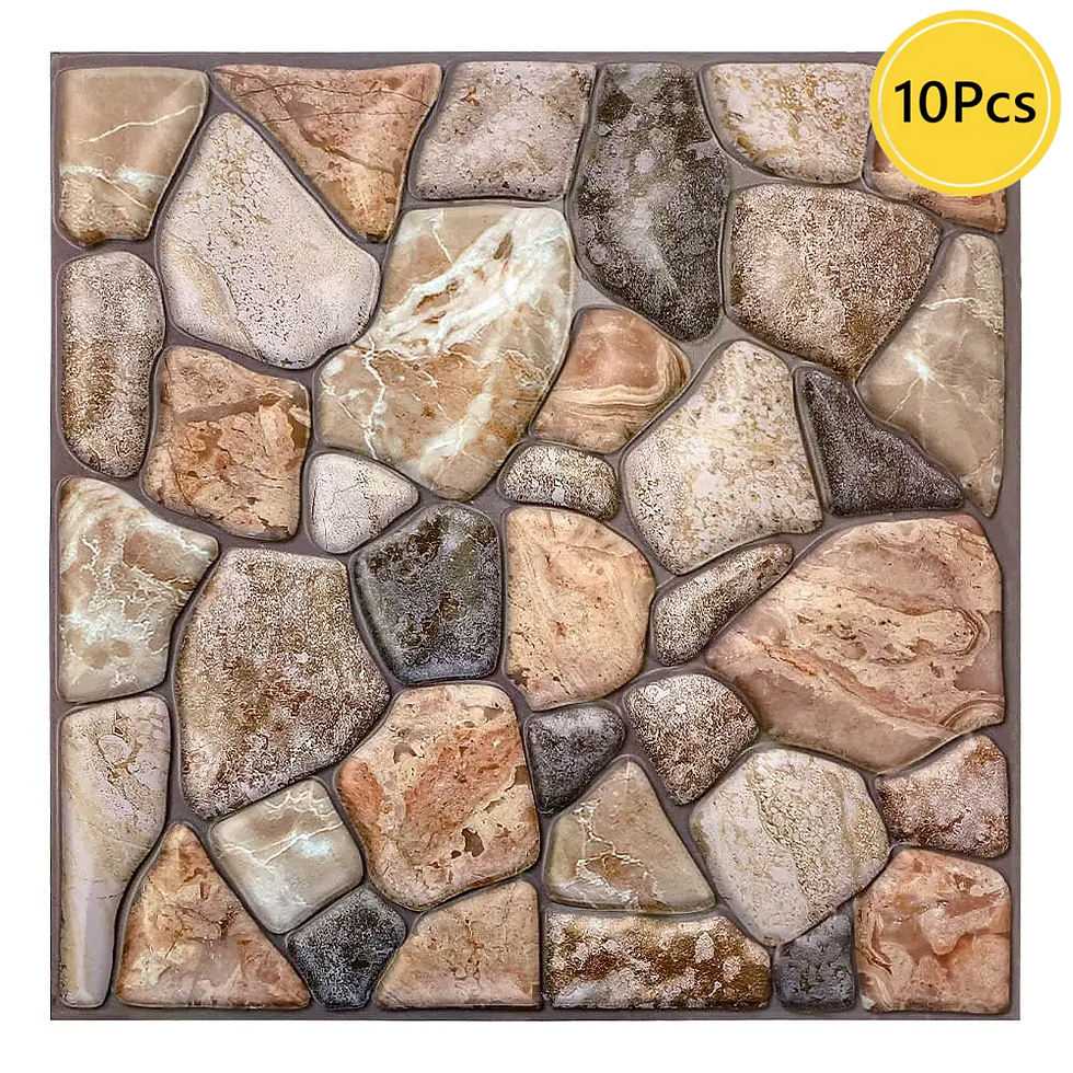 Thumbnail: 3D Tile Sticker Self-adhesive Faux Stone Wall Panel Peel and Stick Kitchen 