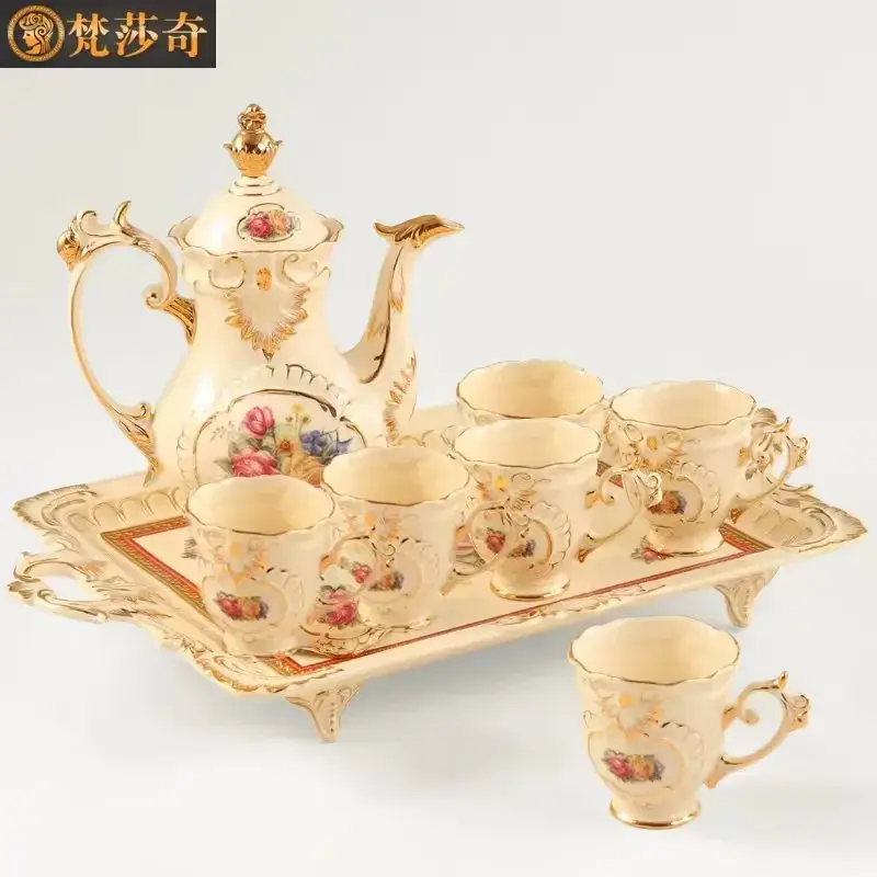 Thumbnail: European Cup Tea Set Dining Strainer Service Vintage 