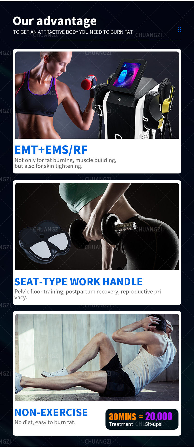 Thumbnail: Sculpt DLS-EMSlim Machine Fat Slimming Technology Muscle Stimulation Sculpting
