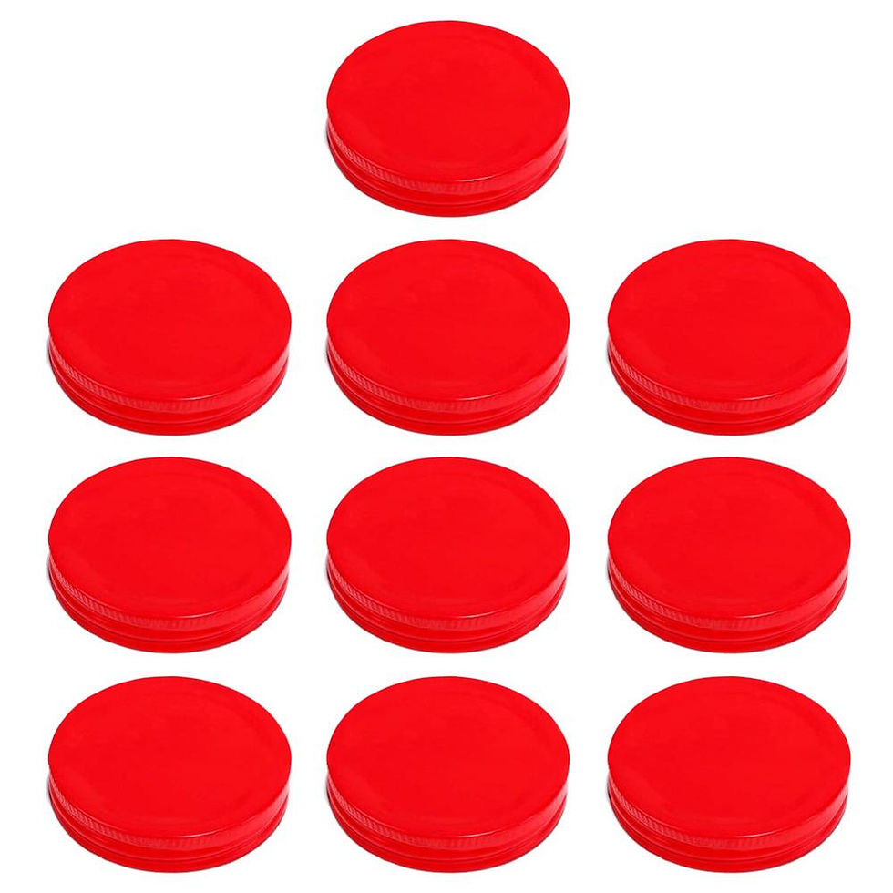 縮圖：Mason Jar Lids Regular Mouth Air Tight Lids For Jars With Silicone Rings 