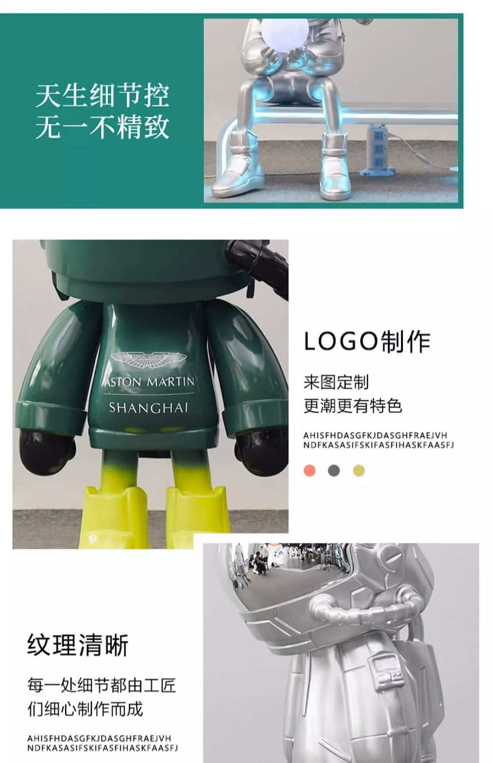 Thumbnail: Space Rabbit Big Bar Doll Sitting Doll Sculpture Clock-in Rabbit