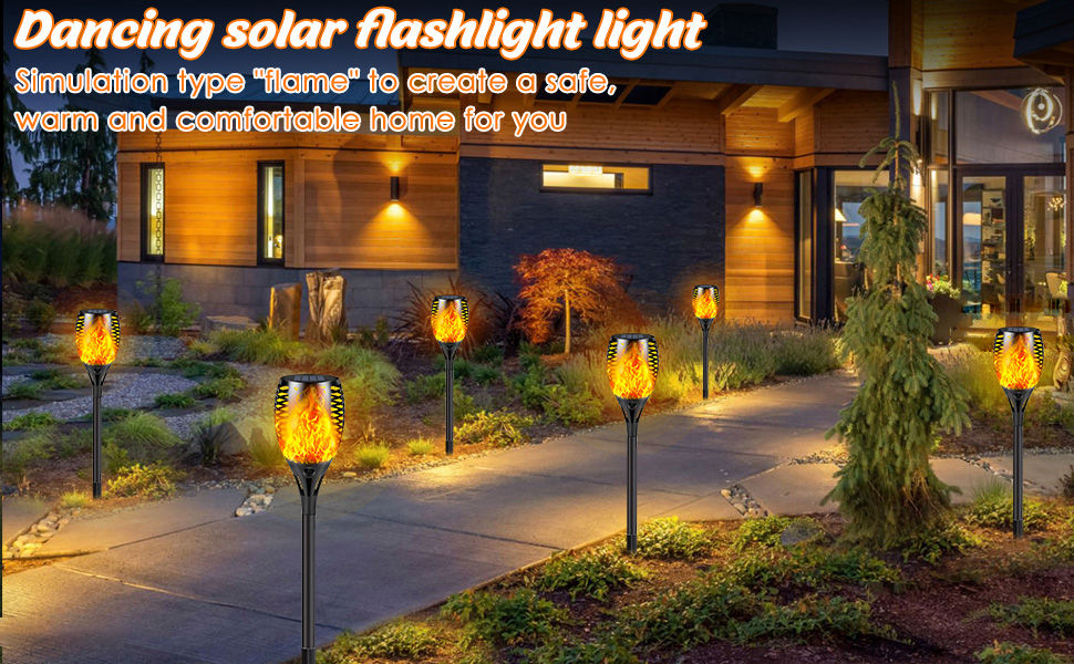 Miniatura: Solar LED Light Simulate Flame Lamps Outdoor Solar Landscape