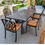 Miniature : Outdoor tables chairs cast aluminum courtyard garden balcony yard set leisure