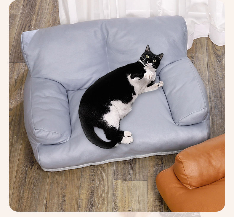 Thumbnail: Leather Pet Sofa Seasonal Universal Pet Cat Dog Sleeping Bed