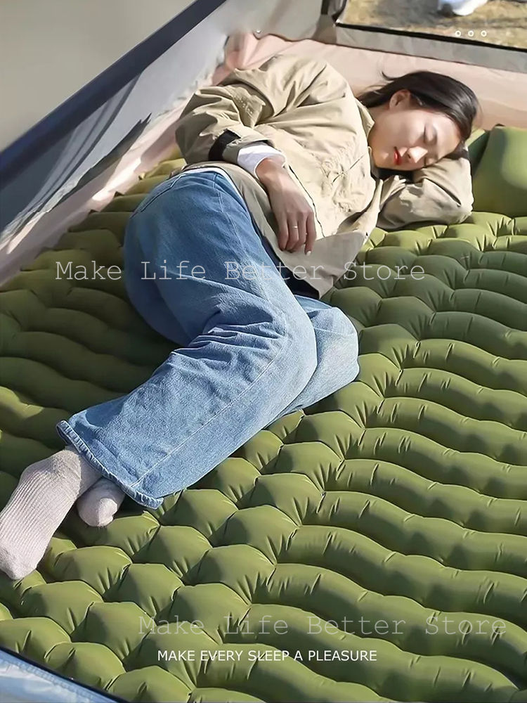 Thumbnail: Inflatable Mattress Built-in Pillow Pump Sleeping Bed Vehicle Inflatable Cushion