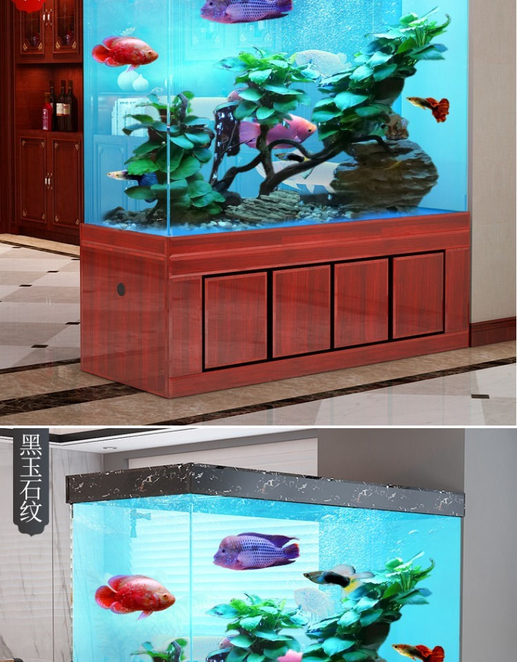 Miniaturbild: Fish Tank Living Room Large Water Glass Aquarium Floor Light Luxury