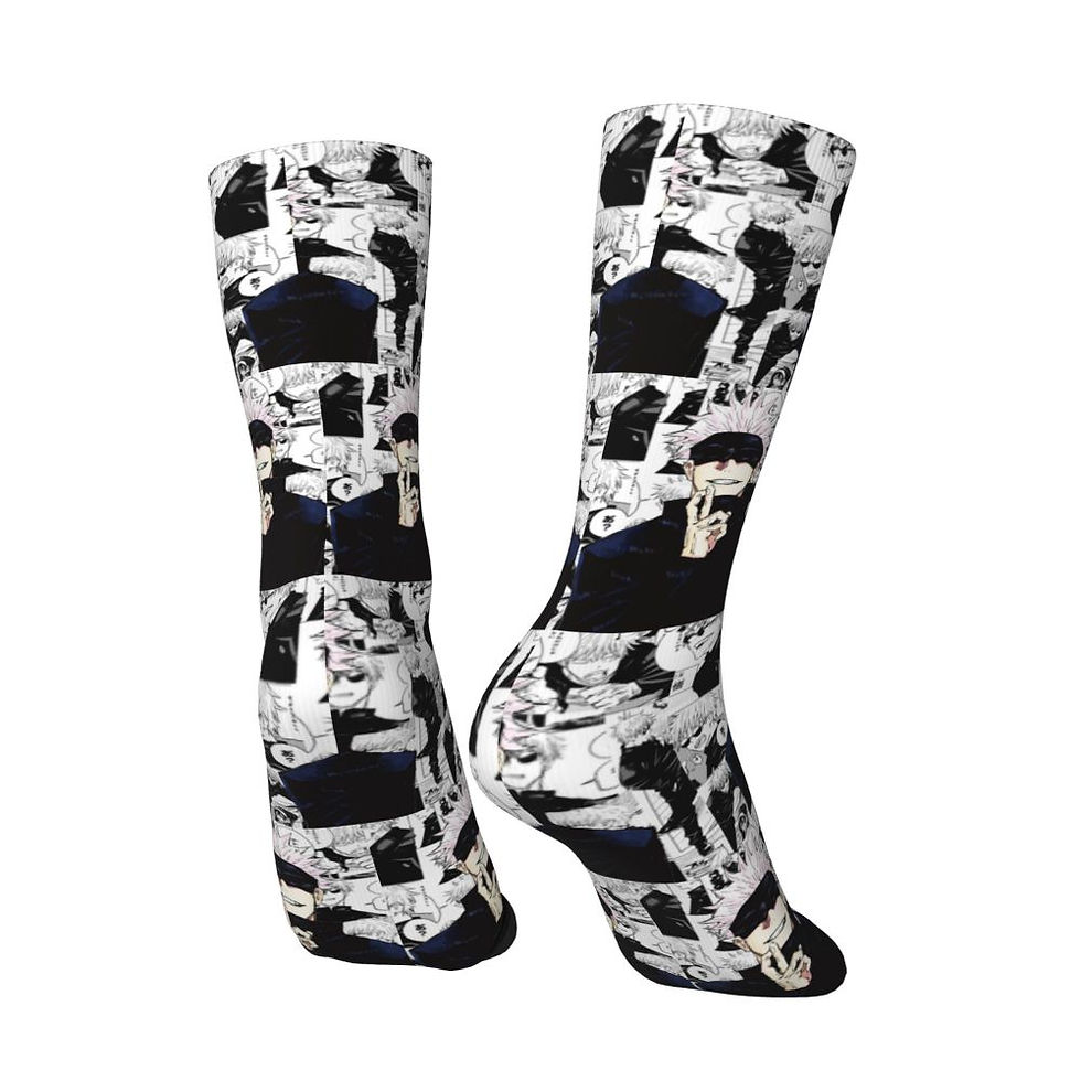Thumbnail: Gojo Satoru Manga Socks Men's Women's Anime Socks Harajuku Tube Stockings Gift