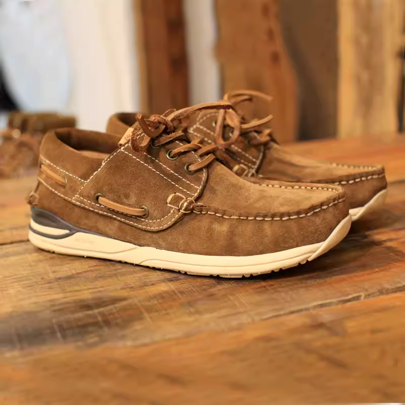 Thumbnail: VISVIM casual suede and cowhide beanie shoes cork sweat-absorbent