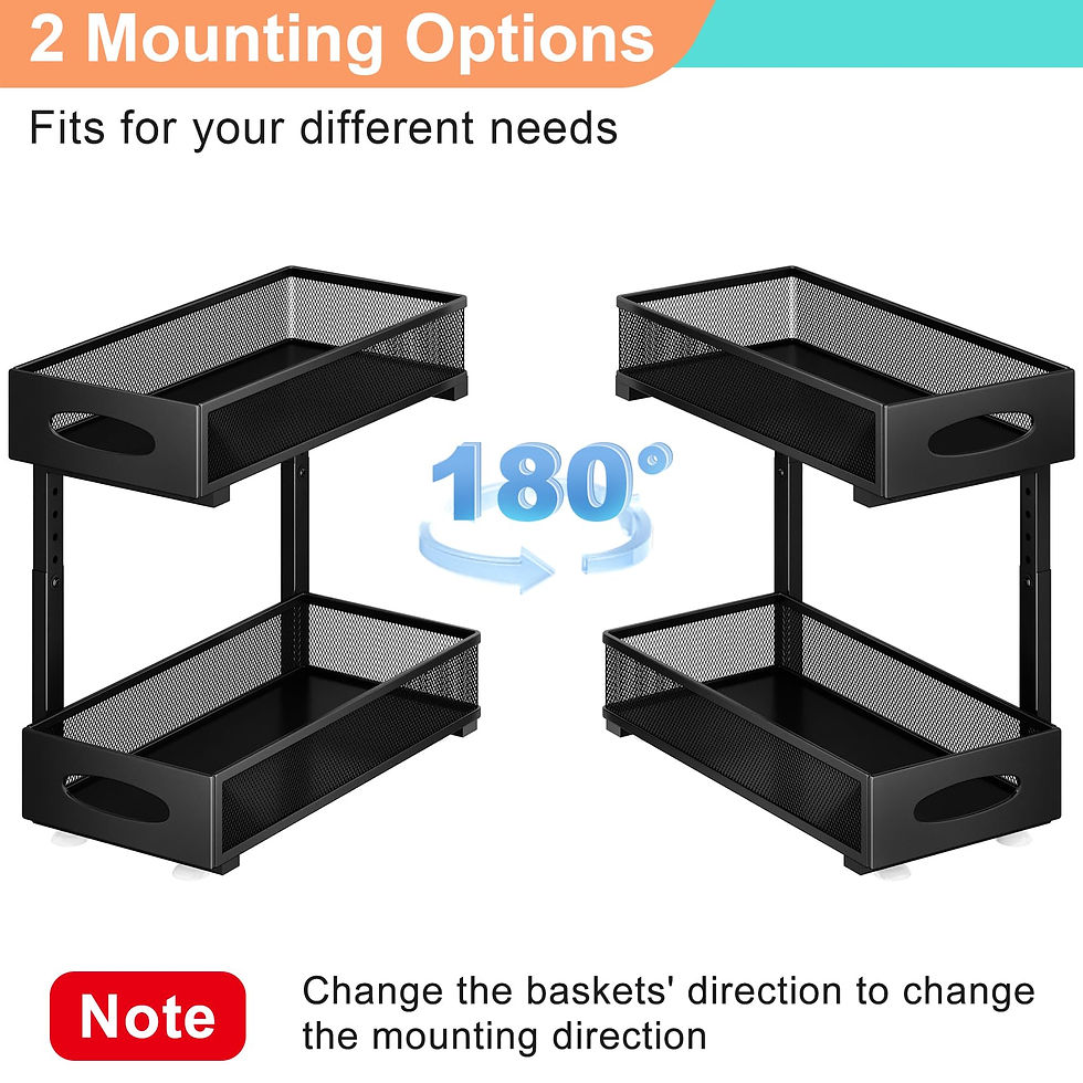 Miniature : Under Sink Organizers and Storage, 2 Tier Metal Pull out Cabinet Organizer