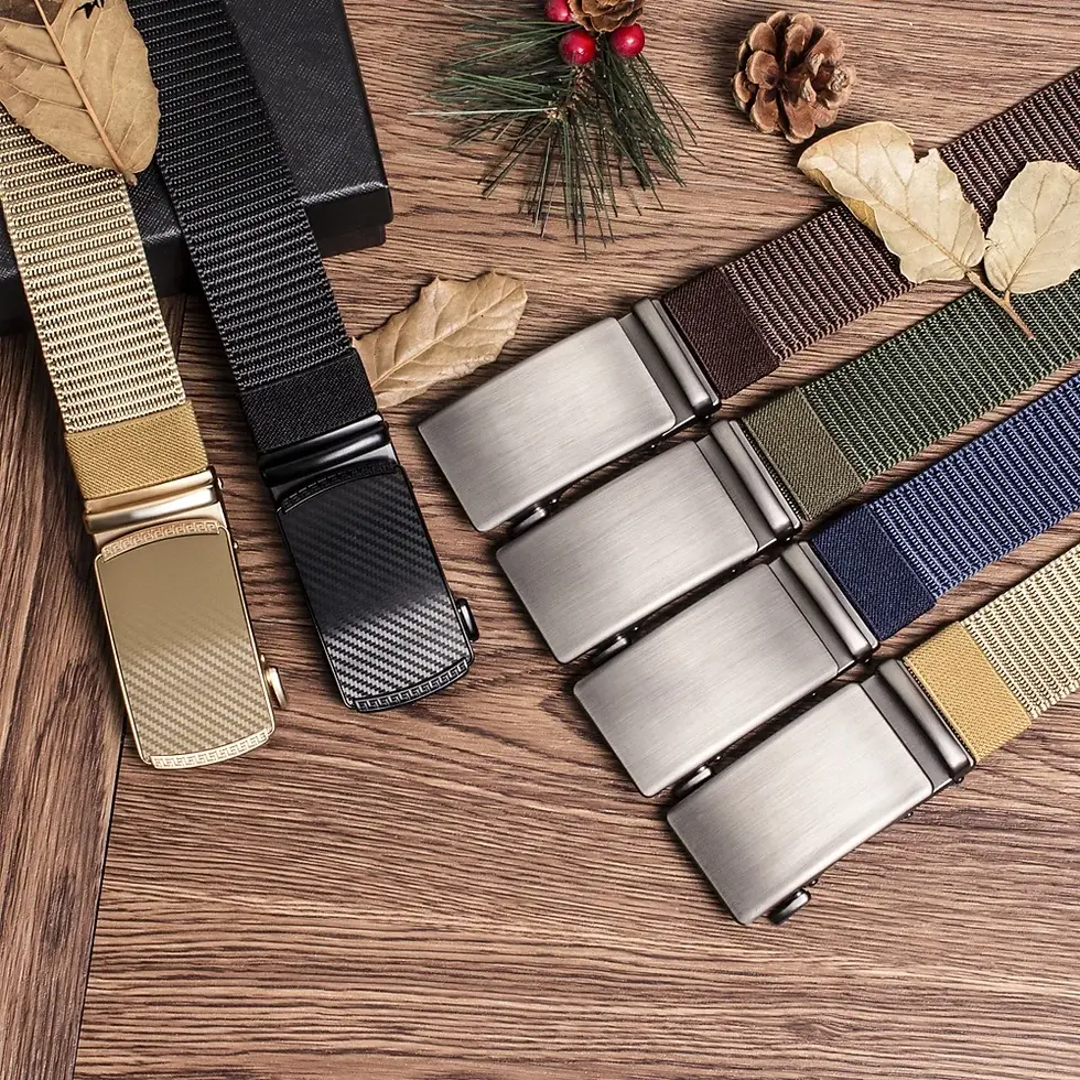 Миниатюра: Nylon Belt Automatic Buckle Luxury Breathable Belt Metal Canvas Belt