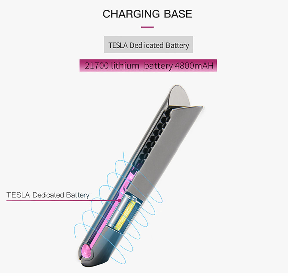 Thumbnail: Wireless Hair Straightener Mini Flat Iron Usb Rechargeable Curling Iron Styling 