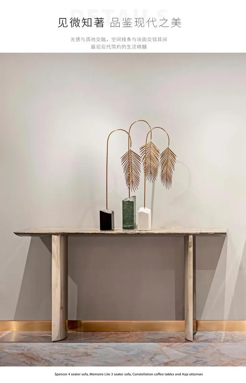 ภาพขนาดย่อ: Nordic Antique Style Stone Plate Table Aisle Simple Console