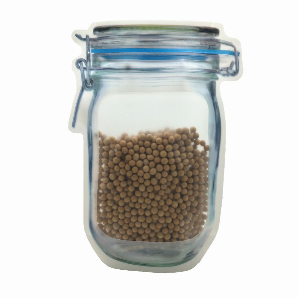 Thumbnail: 500PCS Mason Jar Matte Plastic Package Bags Moisture Proof Stand Up Zip Lock Bag