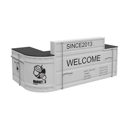 Thumbnail: Green Stand Luxury Reception Desk Info Bar Counter Conference Store Furniture