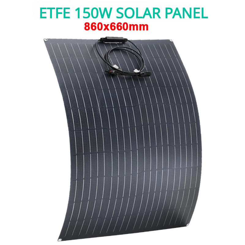 Thumbnail: Flexible Solar Panel Monocrystalline Cells Camping Yacht Motorhome Car RV Boat
