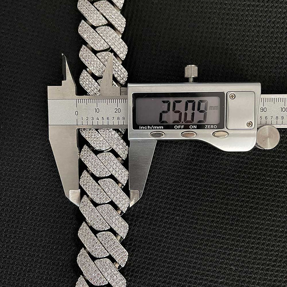 Miniatura: 20/25MM Cuban Link Chain With VVS GRA Certificate S925 Sterling Silver D Color