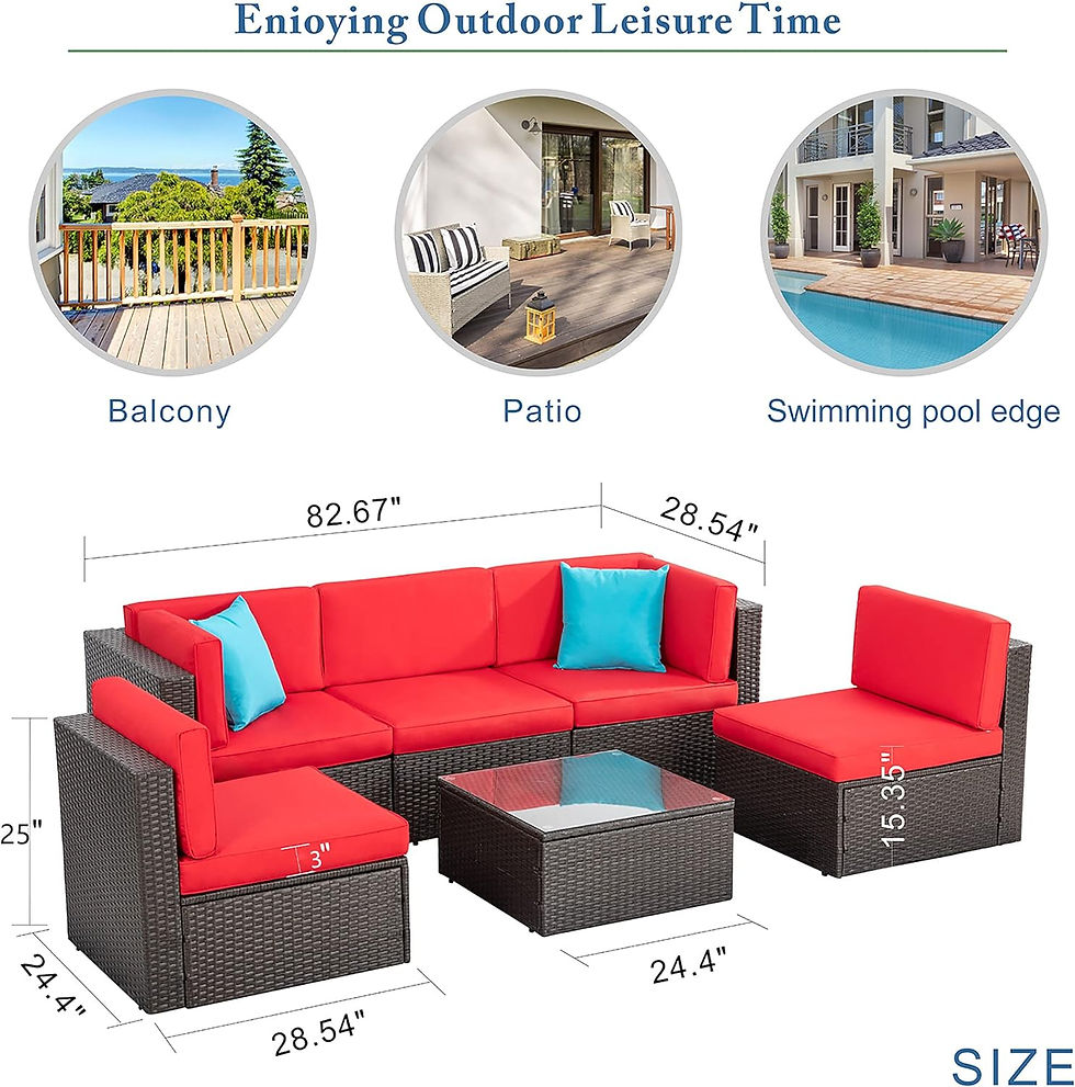 Thumbnail: Patio Furniture Sets All-Weather Conversation Set Outdoor Wicker Sofa Chair