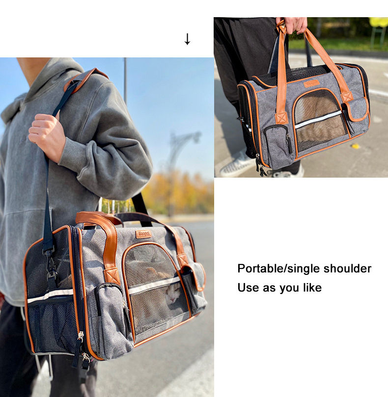 ภาพขนาดย่อ: Crossbody Dog Bag Pet Backpack Crossbody Bag Shoulder Bag Pet Carrier 