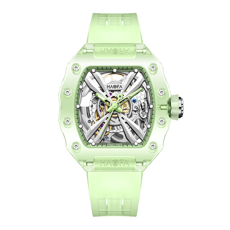 Miniatură: Haofa Luxury Automatic Mechanical Watches for Girl Transparent 