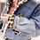 Миниатюра: Women Loose Fit Leopard Patchwork Faux Fur Collar Outwear Sleeve Jean Coat