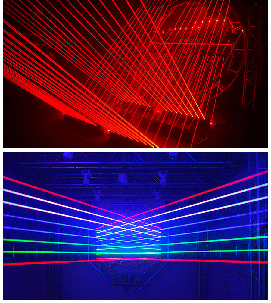 Miniatura: 8 Eyes Moving Head Laser Lights RGB Disco Lighting Wedding Dj Stage Equipment