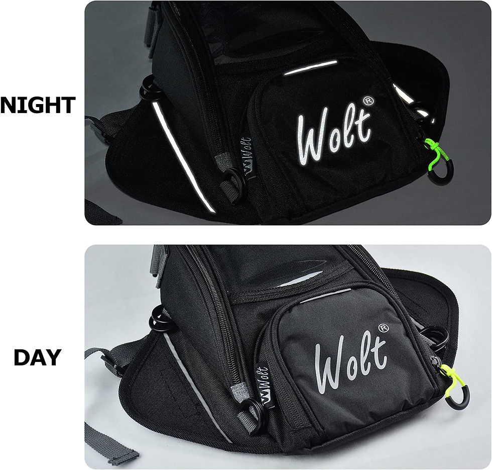 Miniature : WOLT Powersports Motorcycle Tank Bag With waterproof rain cover Strong Magnetic