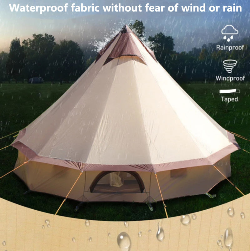 Thumbnail: Large Space Mongolia Yurt Tent Oxford Family Tent Camping Wild Survival Tent