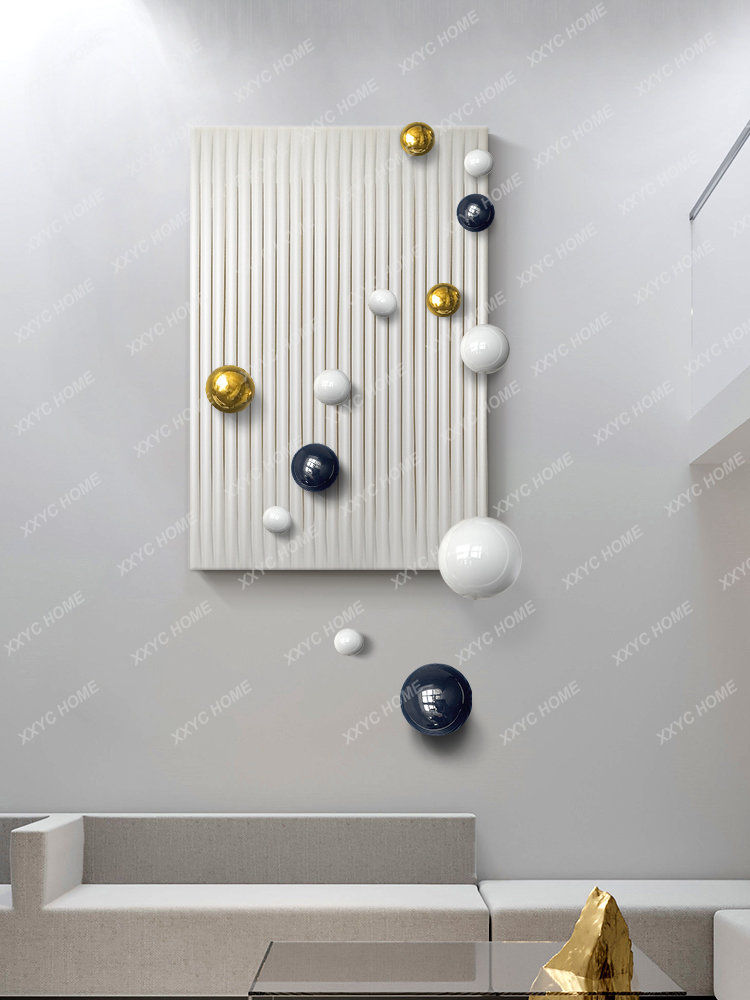 Thumbnail: Staircase Painting Handmade Light Entrance Wall Physical Ball Hanging Painting