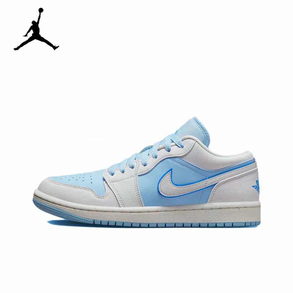 ภาพขนาดย่อ: Original Air Jordan 1 Low "Red Swoosh" Unisex Retro Classic Basketball Shoes