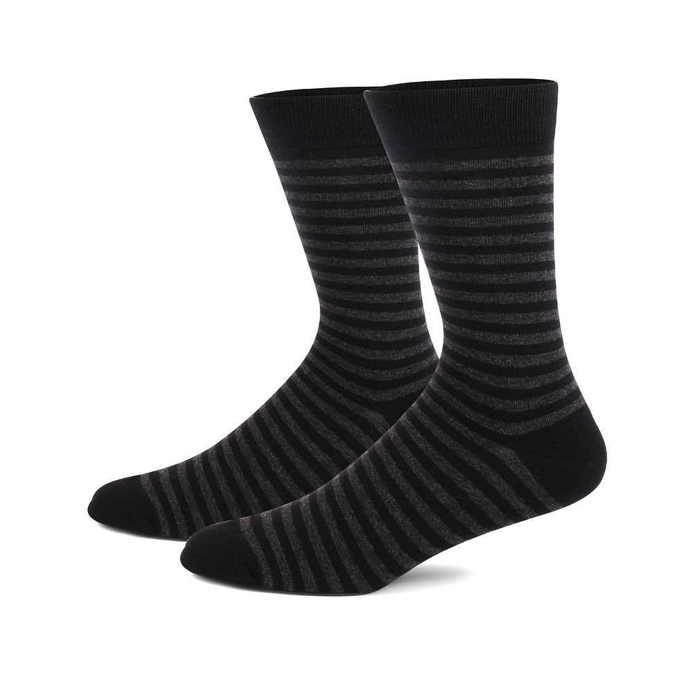 Thumbnail: 5 Pairs Mens Dress Socks stripe Plus Size, High Quality Combed Cotton 