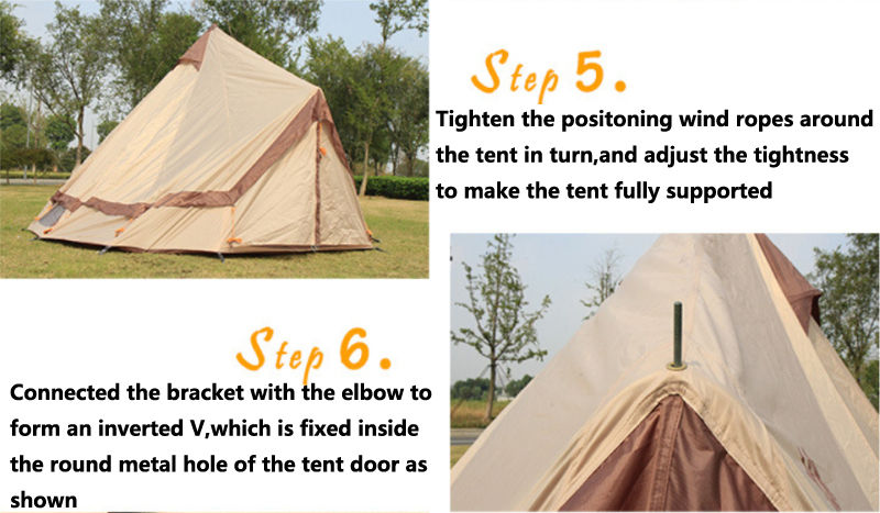 Thumbnail: Large Space Mongolia Yurt Tent Oxford Family Tent Camping Wild Survival Tent