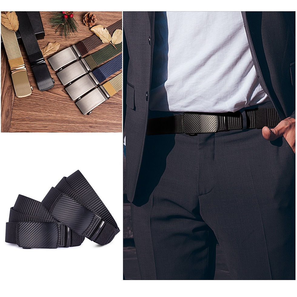 Миниатюра: Nylon Belt Automatic Buckle Luxury Breathable Belt Metal Canvas Belt