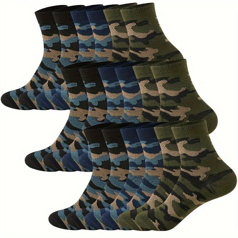 Miniatura: Camouflage Crew Socks Breathable, Anti-Odor, Comfortable Polyester Blend