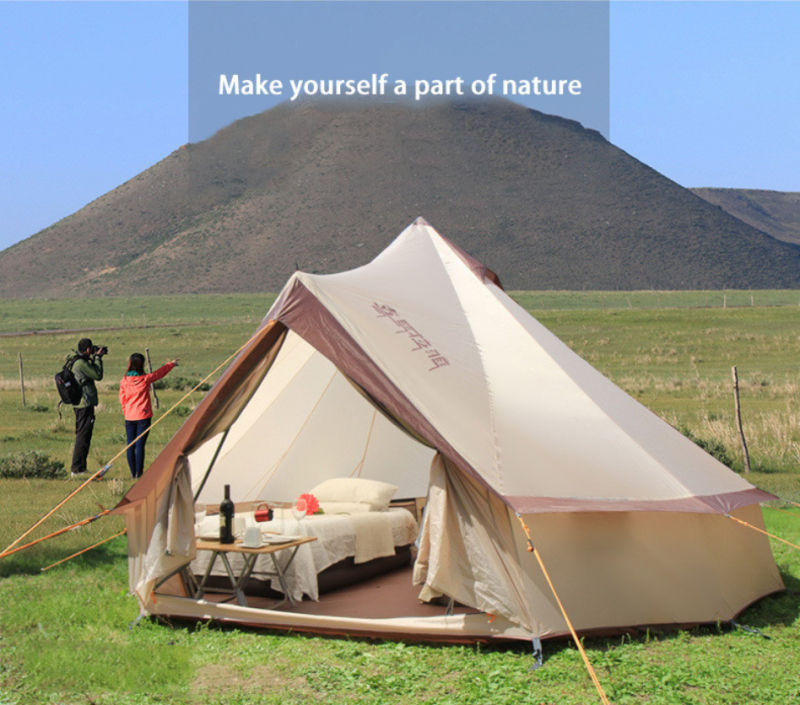 Thumbnail: Large Space Mongolia Yurt Tent Oxford Family Tent Camping Wild Survival Tent