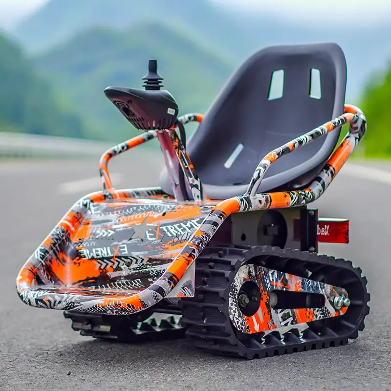 Miniature : Electric Children's Track Small Tank Four-Wheel ATV off-Road Go-Kart 