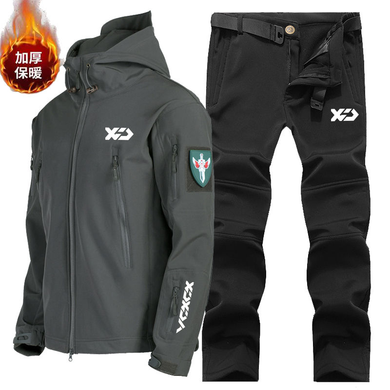 Миниатюра: Men's Winter Fleece Warm Fishing Outdoor Hooded Hiking Camping Hunting Clothes