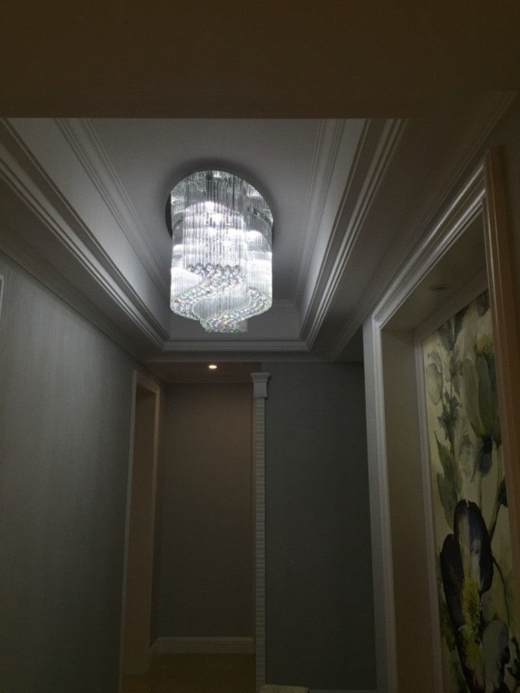 Miniatura: Oval Crystal Ceiling Led Creative High-end Villa Atmosphere Hotel Engineering