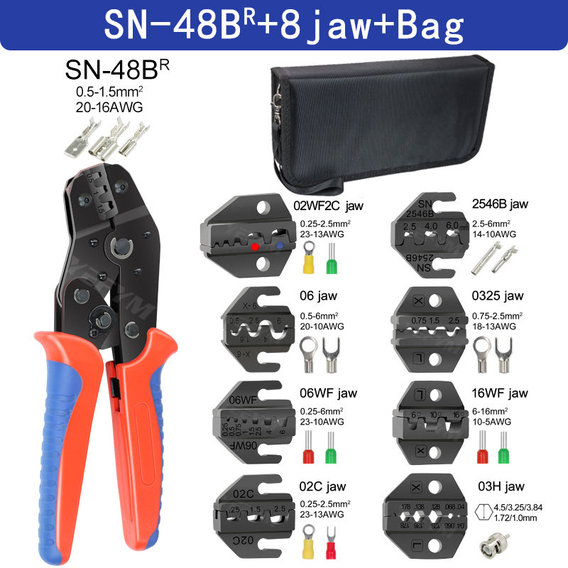 Miniatura: Crimping Pliers for 2.8 4.8 6.3 Tube/Insulation Terminals Electrical Clamp