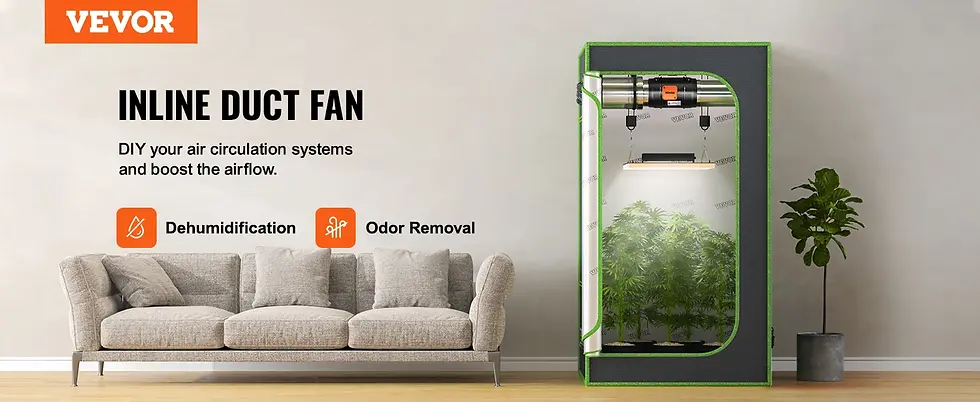 Thumbnail: Inline Duct Fan Temperature Humidity Controller Exhaust Fan Air Ventilator