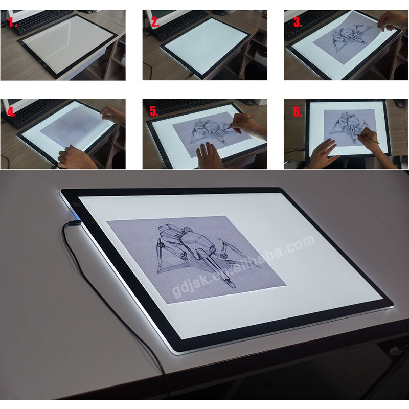 Thumbnail: Drawing Tablet LED Digital Graphics Light light Pad Box Painting Tracing Panel