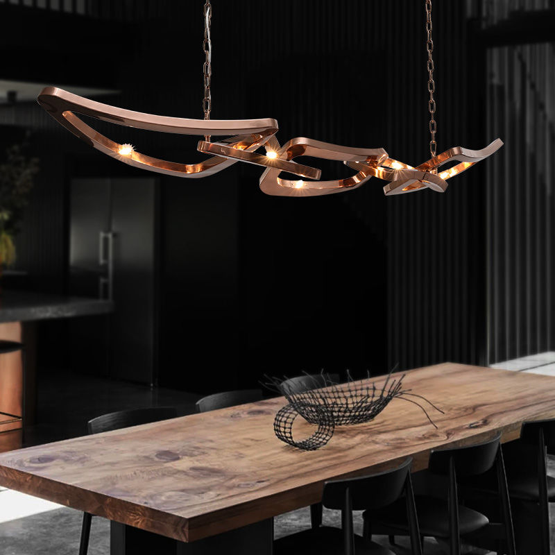 Μικρογραφία: Restaurant Chandeliers Italian Designer Bar Light Luxury Stainless Steel Lamps